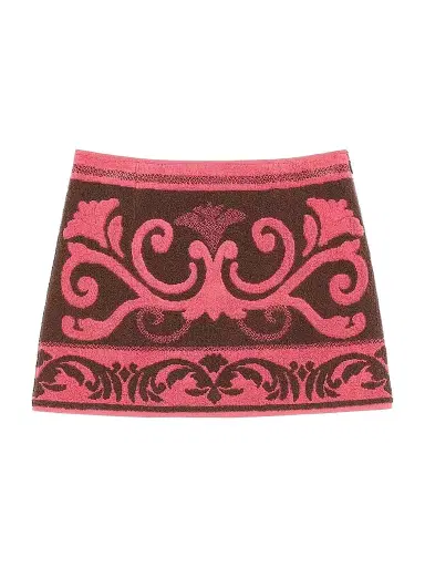Valentino Garavani Women's Terry Cloth Skirt - Chocolate Coral | Thumbnail 1 Valentino Garavani Women's Terry Cloth Skirt - Chocolate Coral | Thumbnail 1