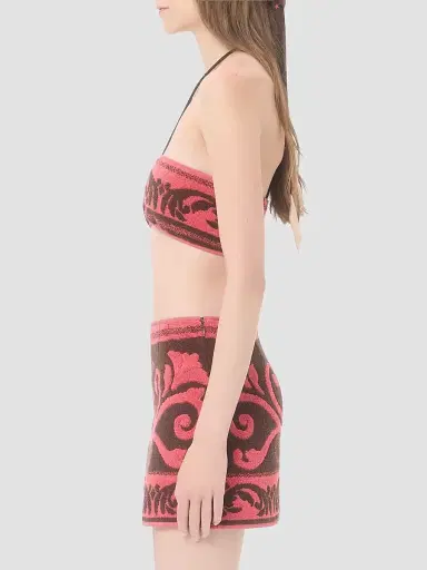 Valentino Garavani Women's Terry Cloth Top - Chocolate Coral | Thumbnail 4 Valentino Garavani Women's Terry Cloth Top - Chocolate Coral | Thumbnail 4