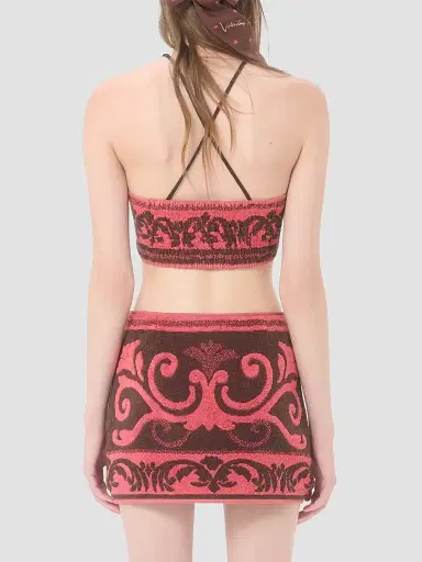 Valentino Garavani Women's Terry Cloth Top - Chocolate Coral | Thumbnail 5 Valentino Garavani Women's Terry Cloth Top - Chocolate Coral | Thumbnail 5
