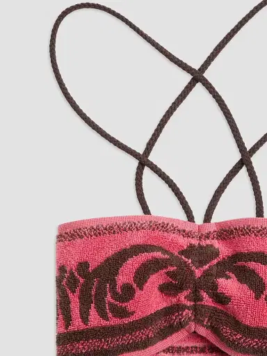 Valentino Garavani Women's Terry Cloth Top - Chocolate Coral | Thumbnail 7 Valentino Garavani Women's Terry Cloth Top - Chocolate Coral | Thumbnail 7