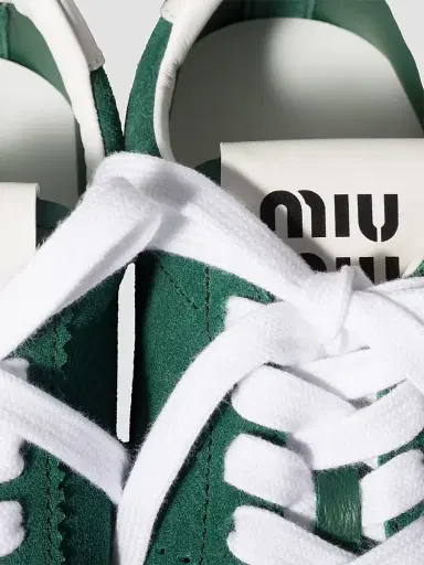 Miu Miu Women's Plume Suede Sneakers | Thumbnail 3 Miu Miu Women's Plume Suede Sneakers | Thumbnail 3