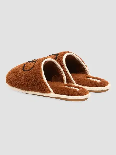 Valentino Garavani Men's Ta Chambre Wool Slides - Tobacco | Thumbnail 3 Valentino Garavani Men's Ta Chambre Wool Slides - Tobacco | Thumbnail 3