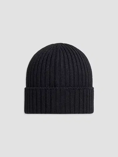 Moncler Little Girl's & Girl's Beanie Hat in Wool - Black | Thumbnail 2 Moncler Little Girl's & Girl's Beanie Hat in Wool - Black | Thumbnail 2