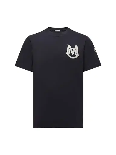 Moncler Men's Crewneck T-Shirt in Cotton - Navy Blue | Thumbnail 1 Moncler Men's Crewneck T-Shirt in Cotton - Navy Blue | Thumbnail 1