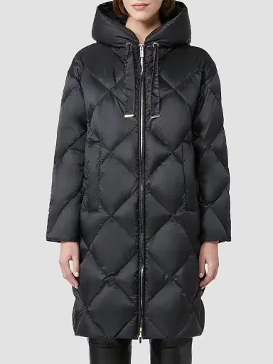 Max Mara Women's Down Jacket in Iridescent Water Repellent Fabric - Black | Thumbnail 3 Max Mara Women's Down Jacket in Iridescent Water Repellent Fabric - Black | Thumbnail 3