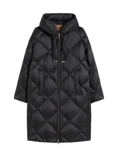 Max Mara Women's Down Jacket in Iridescent Water Repellent Fabric - Black | Thumbnail 1 Max Mara Women's Down Jacket in Iridescent Water Repellent Fabric - Black | Thumbnail 1