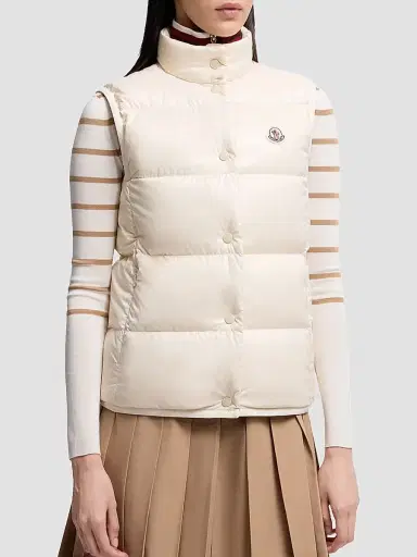 Moncler Women's Badia Puffer Vest - White | Thumbnail 2 Moncler Women's Badia Puffer Vest - White | Thumbnail 2