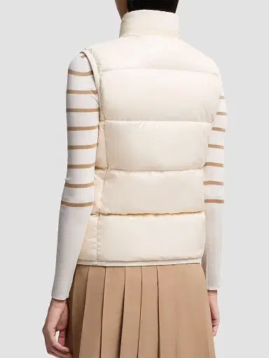 Moncler Women's Badia Puffer Vest - White | Thumbnail 3 Moncler Women's Badia Puffer Vest - White | Thumbnail 3