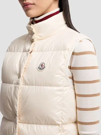 Moncler Women's Badia Puffer Vest - White | Thumbnail 4 Moncler Women's Badia Puffer Vest - White | Thumbnail 4