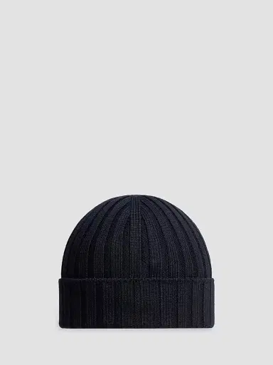 Moncler Baby Girl's Beanie Hat in Wool - Navy Blue | Thumbnail 2 Moncler Baby Girl's Beanie Hat in Wool - Navy Blue | Thumbnail 2