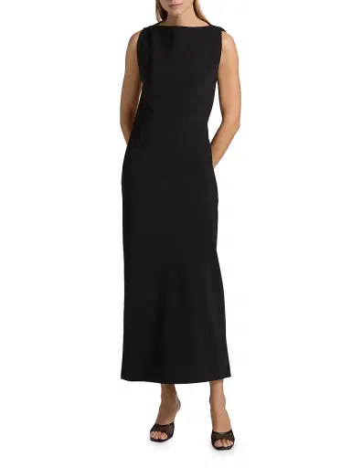 Róhe Women's Open Back Maxi Dress - Black | Thumbnail 2 Róhe Women's Open Back Maxi Dress - Black | Thumbnail 2