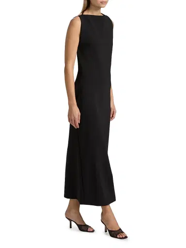 Róhe Women's Open Back Maxi Dress - Black | Thumbnail 4 Róhe Women's Open Back Maxi Dress - Black | Thumbnail 4