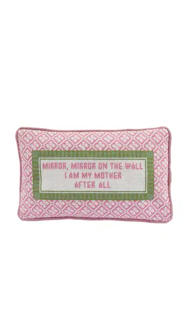 Furbish Studio Mirror Mirror Needlepoint Pillow | Thumbnail 1 Furbish Studio Mirror Mirror Needlepoint Pillow | Thumbnail 1