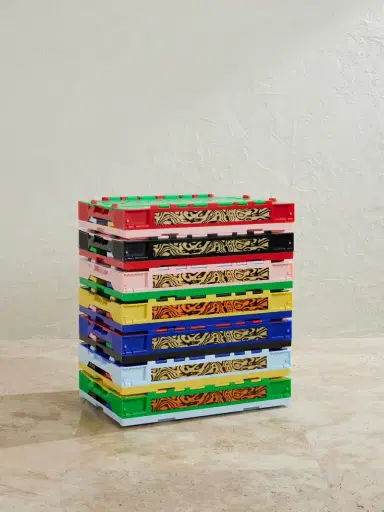 SAINT Mxxxxxx Set of 7 Logo-Printed Color-Block Foldable Boxes - Men | Thumbnail 3 SAINT Mxxxxxx Set of 7 Logo-Printed Color-Block Foldable Boxes - Men | Thumbnail 3