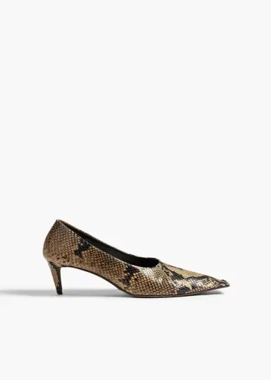 Khaite Marlene Pump In Python-Embossed Taupe | Thumbnail 2 Khaite Marlene Pump In Python-Embossed Taupe | Thumbnail 2