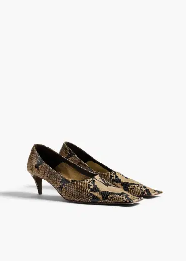 Khaite Marlene Pump In Python-Embossed Taupe | Thumbnail 4 Khaite Marlene Pump In Python-Embossed Taupe | Thumbnail 4