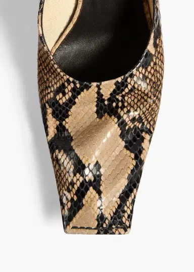 Khaite Marlene Pump In Python-Embossed Taupe | Thumbnail 5 Khaite Marlene Pump In Python-Embossed Taupe | Thumbnail 5