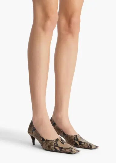 Khaite Marlene Pump In Python-Embossed Taupe | Thumbnail 7 Khaite Marlene Pump In Python-Embossed Taupe | Thumbnail 7