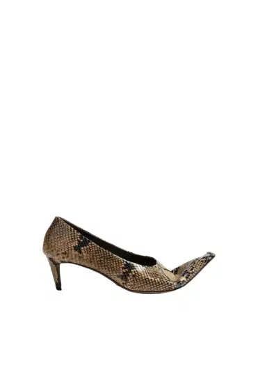 Khaite Marlene Pump In Python-Embossed Taupe | Thumbnail 1 Khaite Marlene Pump In Python-Embossed Taupe | Thumbnail 1