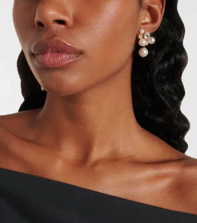 Jennifer Behr Bristol crystal-embellished faux pearls gold-plated stud earrings | Thumbnail 2 Jennifer Behr Bristol crystal-embellished faux pearls gold-plated stud earrings | Thumbnail 2