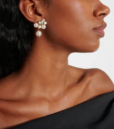Jennifer Behr Bristol crystal-embellished faux pearls gold-plated stud earrings | Thumbnail 3 Jennifer Behr Bristol crystal-embellished faux pearls gold-plated stud earrings | Thumbnail 3