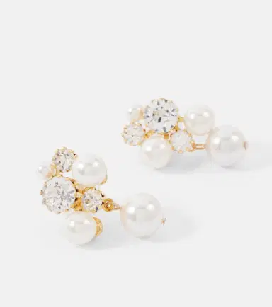 Jennifer Behr Bristol crystal-embellished faux pearls gold-plated stud earrings | Thumbnail 4 Jennifer Behr Bristol crystal-embellished faux pearls gold-plated stud earrings | Thumbnail 4
