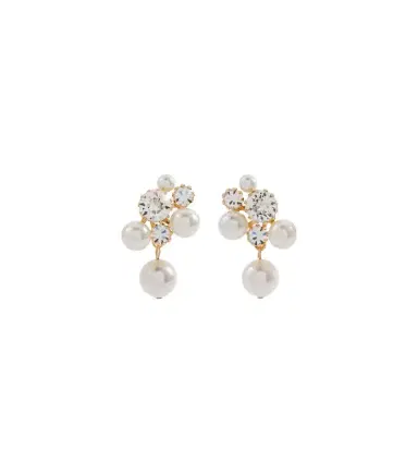 Jennifer Behr Bristol crystal-embellished faux pearls gold-plated stud earrings | Thumbnail 1 Jennifer Behr Bristol crystal-embellished faux pearls gold-plated stud earrings | Thumbnail 1