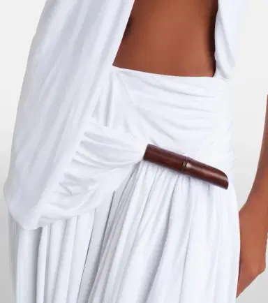 Christopher Esber Chime asymmetric draped jersey midi dress | Thumbnail 2 Christopher Esber Chime asymmetric draped jersey midi dress | Thumbnail 2