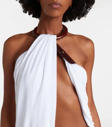 Christopher Esber Chime asymmetric draped jersey midi dress | Thumbnail 3 Christopher Esber Chime asymmetric draped jersey midi dress | Thumbnail 3
