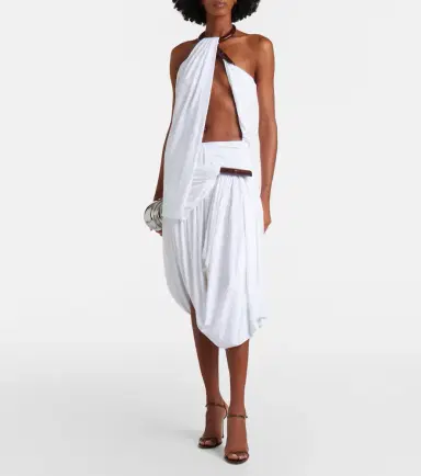 Christopher Esber Chime asymmetric draped jersey midi dress | Thumbnail 4 Christopher Esber Chime asymmetric draped jersey midi dress | Thumbnail 4