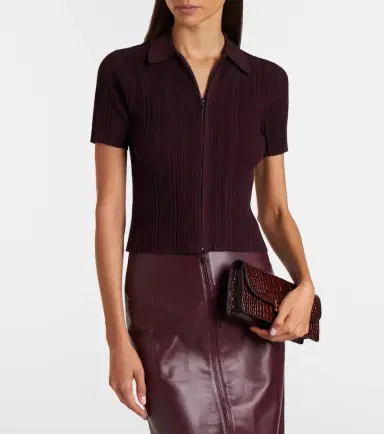 Victoria Beckham Ribbed-knit zip-up top | Thumbnail 2 Victoria Beckham Ribbed-knit zip-up top | Thumbnail 2