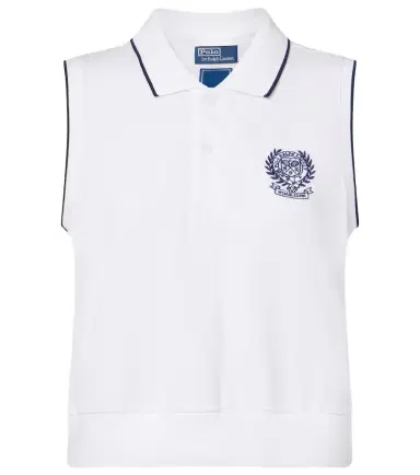 Polo Ralph Lauren x Wimbledon cotton-blend piqué top | Thumbnail 1 Polo Ralph Lauren x Wimbledon cotton-blend piqué top | Thumbnail 1