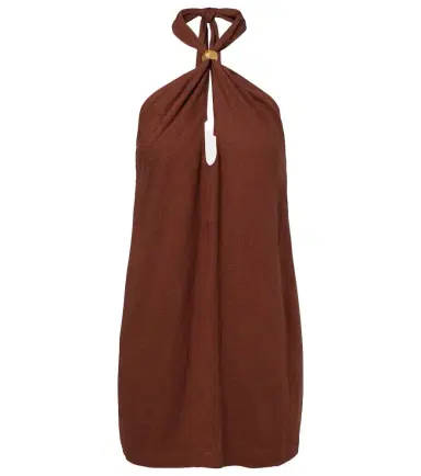 ViX Paula Hermanny Astera halterneck linen-blend minidress | Thumbnail 1 ViX Paula Hermanny Astera halterneck linen-blend minidress | Thumbnail 1