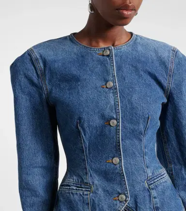 Magda Butrym Peplum denim jacket | Thumbnail 3 Magda Butrym Peplum denim jacket | Thumbnail 3
