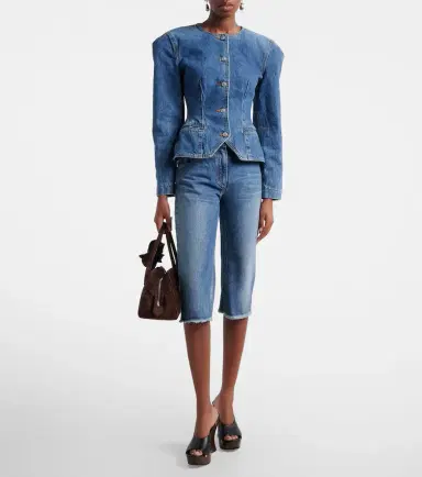 Magda Butrym Peplum denim jacket | Thumbnail 4 Magda Butrym Peplum denim jacket | Thumbnail 4