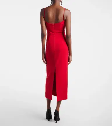 Magda Butrym Floral-appliqué wool-blend midi dress | Thumbnail 3 Magda Butrym Floral-appliqué wool-blend midi dress | Thumbnail 3