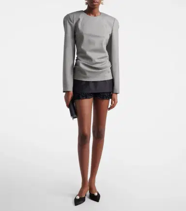 Magda Butrym Draped wool blouse | Thumbnail 3 Magda Butrym Draped wool blouse | Thumbnail 3