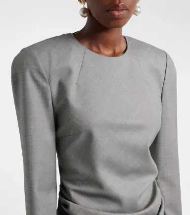 Magda Butrym Draped wool blouse | Thumbnail 6 Magda Butrym Draped wool blouse | Thumbnail 6