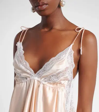 Magda Butrym Lace-trimmed silk satin camisole | Thumbnail 2 Magda Butrym Lace-trimmed silk satin camisole | Thumbnail 2