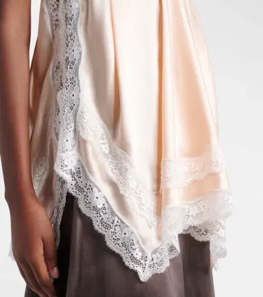 Magda Butrym Lace-trimmed silk satin camisole | Thumbnail 5 Magda Butrym Lace-trimmed silk satin camisole | Thumbnail 5