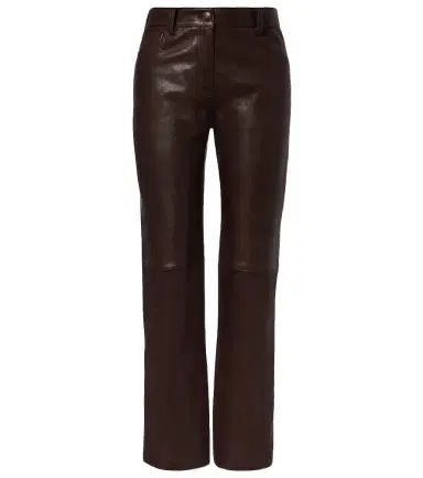 Magda Butrym Leather straight pants | Thumbnail 1 Magda Butrym Leather straight pants | Thumbnail 1