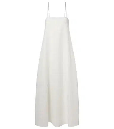 ASCENO Melfi checked linen and cotton maxi dress | Thumbnail 1 ASCENO Melfi checked linen and cotton maxi dress | Thumbnail 1