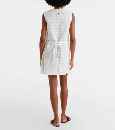 Asceno Sintra checked linen and cotton minidress | Thumbnail 2 Asceno Sintra checked linen and cotton minidress | Thumbnail 2