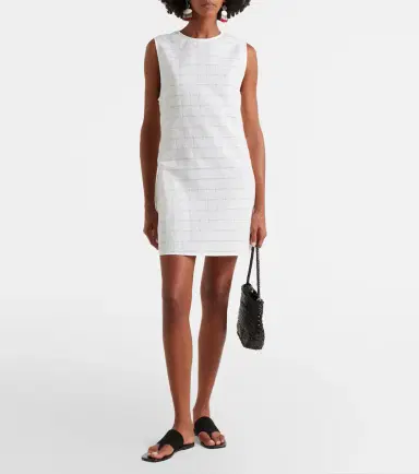 Asceno Sintra checked linen and cotton minidress | Thumbnail 3 Asceno Sintra checked linen and cotton minidress | Thumbnail 3
