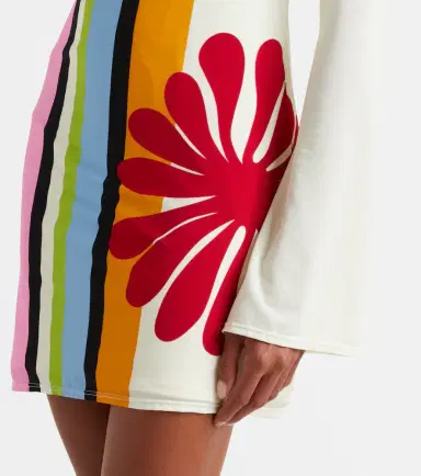 Cala de la Cruz Maisha floral striped minidress | Thumbnail 3 Cala de la Cruz Maisha floral striped minidress | Thumbnail 3