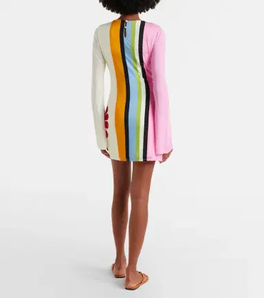 Cala de la Cruz Maisha floral striped minidress | Thumbnail 5 Cala de la Cruz Maisha floral striped minidress | Thumbnail 5