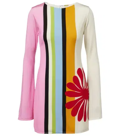 Cala de la Cruz Maisha floral striped minidress | Thumbnail 1 Cala de la Cruz Maisha floral striped minidress | Thumbnail 1