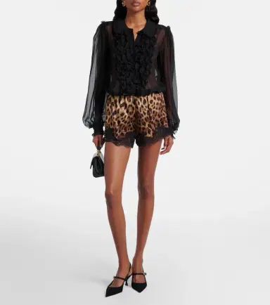 Dolce & Gabbana Leopard-print silk-blend shorts | Thumbnail 3 Dolce & Gabbana Leopard-print silk-blend shorts | Thumbnail 3