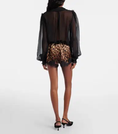 Dolce & Gabbana Leopard-print silk-blend shorts | Thumbnail 4 Dolce & Gabbana Leopard-print silk-blend shorts | Thumbnail 4
