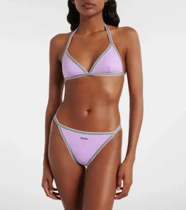 Versace Logo embroidered bikini bottoms | Thumbnail 4 Versace Logo embroidered bikini bottoms | Thumbnail 4